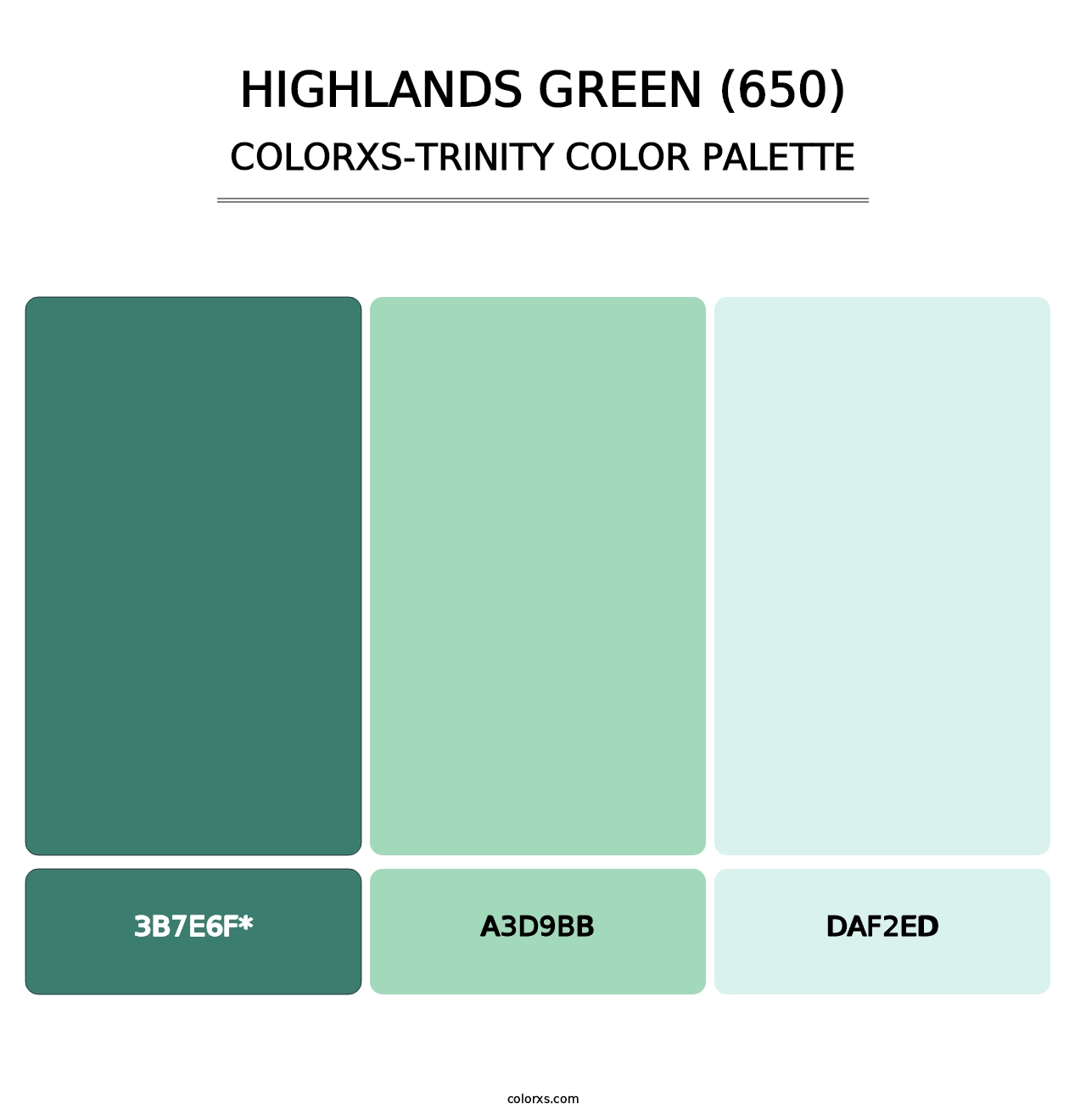 Highlands Green (650) - Colorxs Trinity Palette