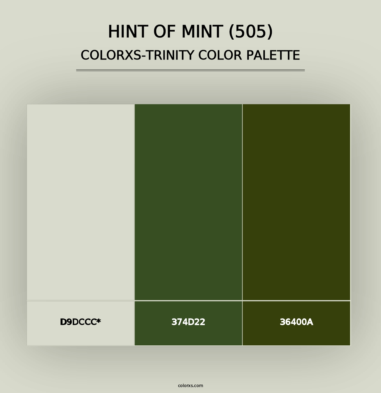 Hint of Mint (505) - Colorxs Trinity Palette