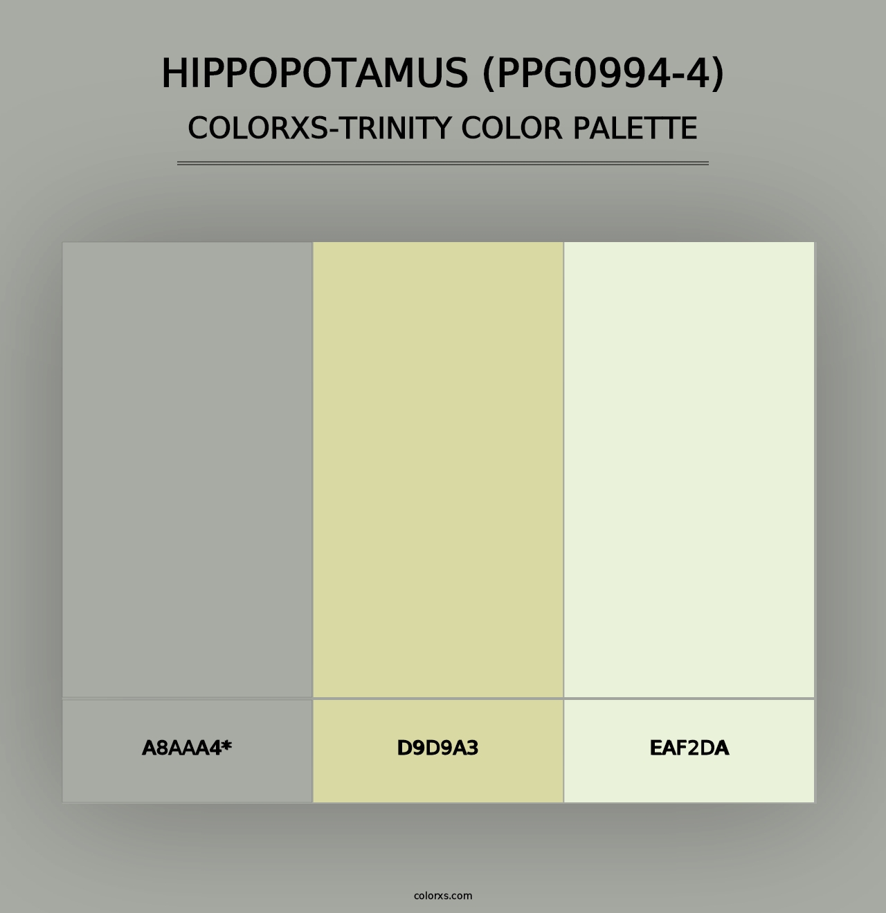 Hippopotamus (PPG0994-4) - Colorxs Trinity Palette