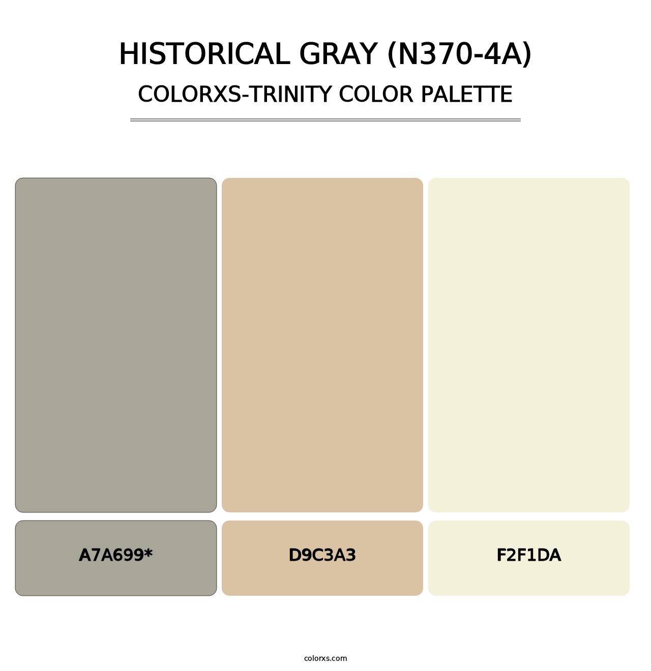 Historical Gray (N370-4A) - Colorxs Trinity Palette