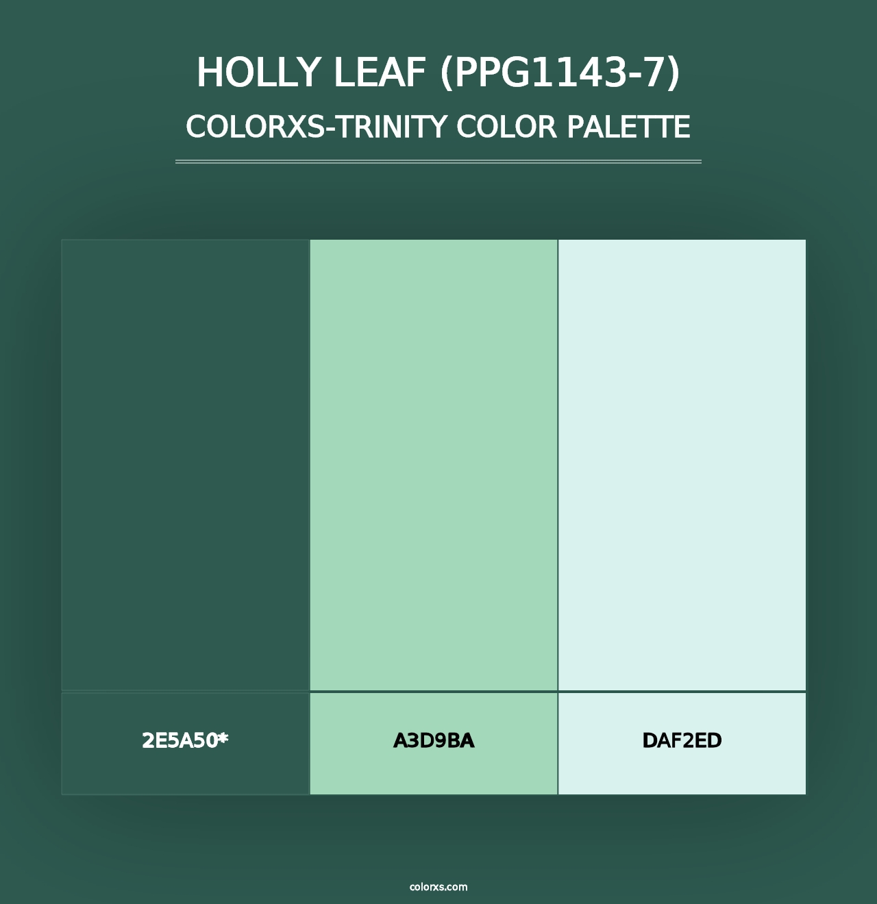 Holly Leaf (PPG1143-7) - Colorxs Trinity Palette