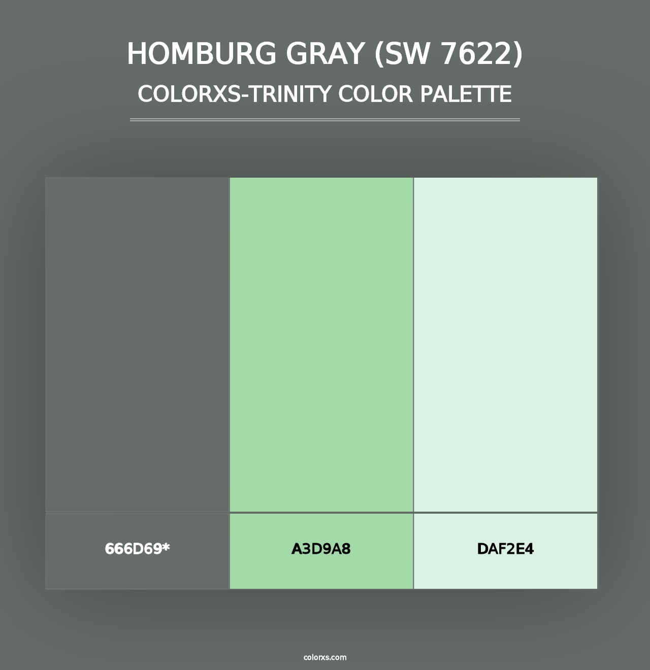 Homburg Gray (SW 7622) - Colorxs Trinity Palette