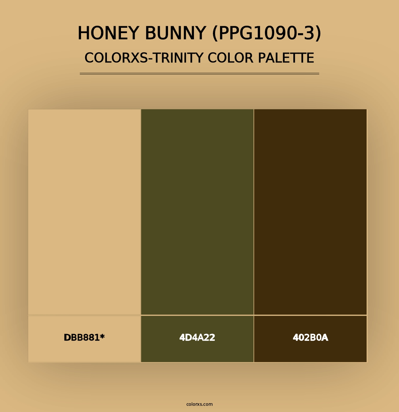 Honey Bunny (PPG1090-3) - Colorxs Trinity Palette