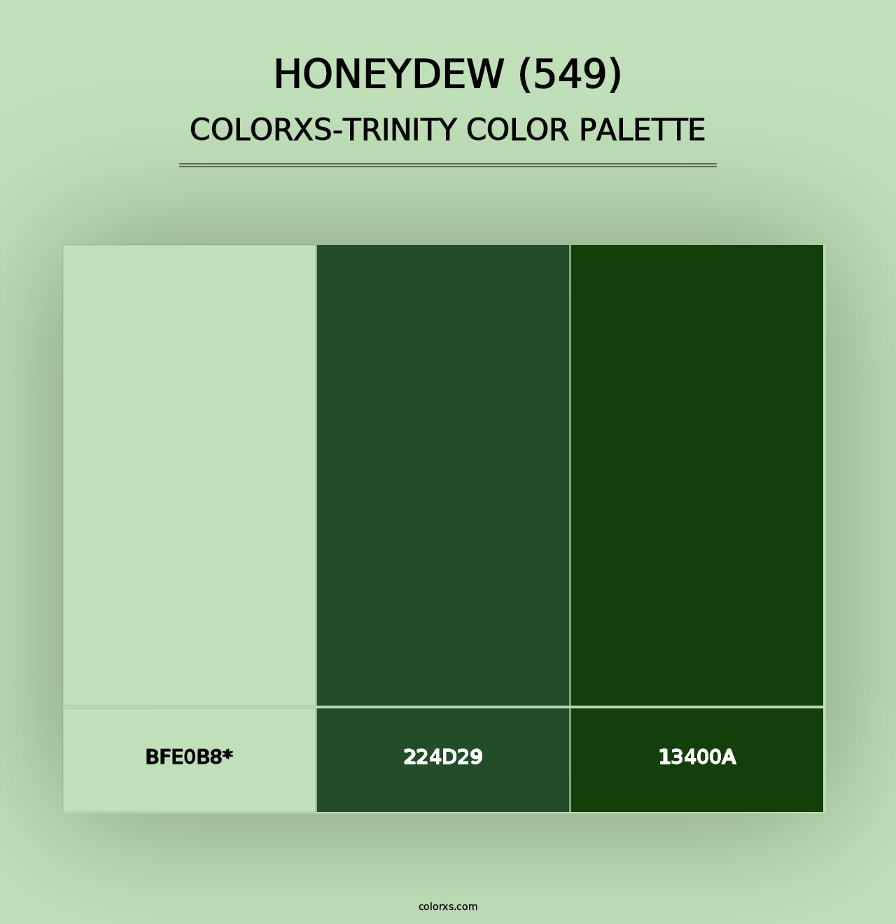 Honeydew (549) - Colorxs Trinity Palette