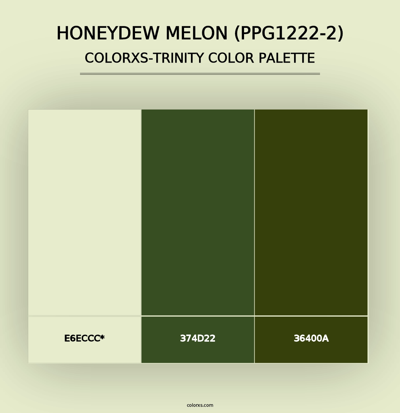 Honeydew Melon (PPG1222-2) - Colorxs Trinity Palette