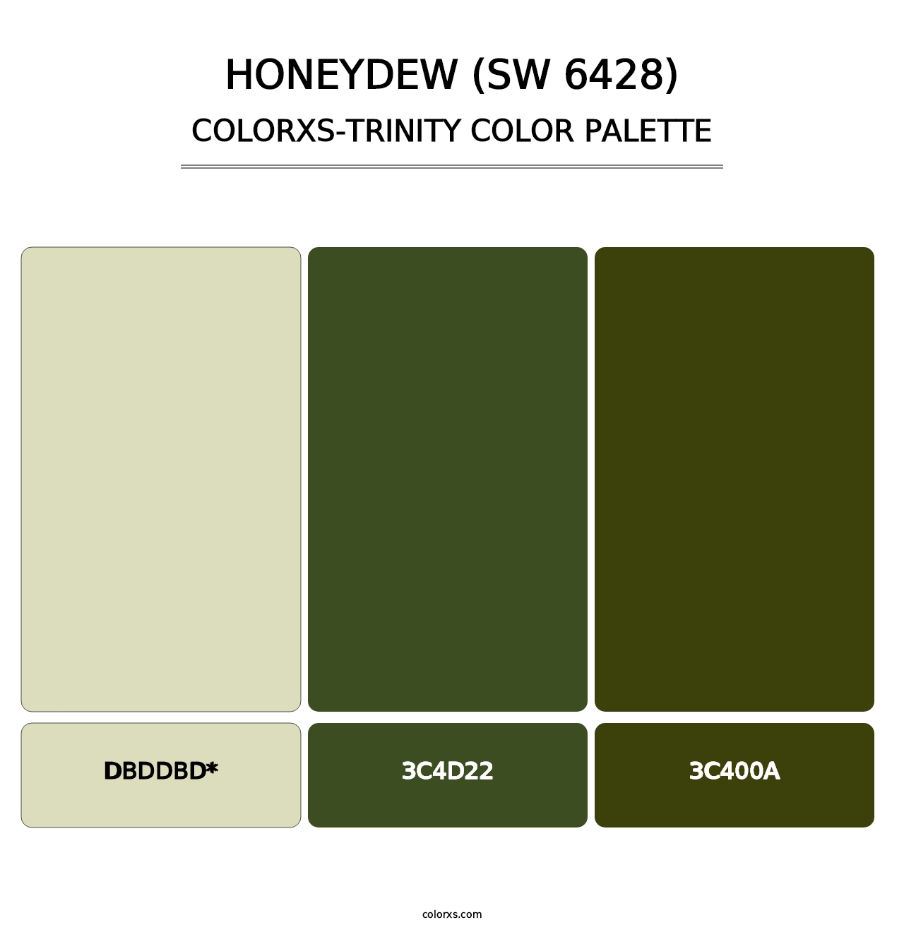 Honeydew (SW 6428) - Colorxs Trinity Palette