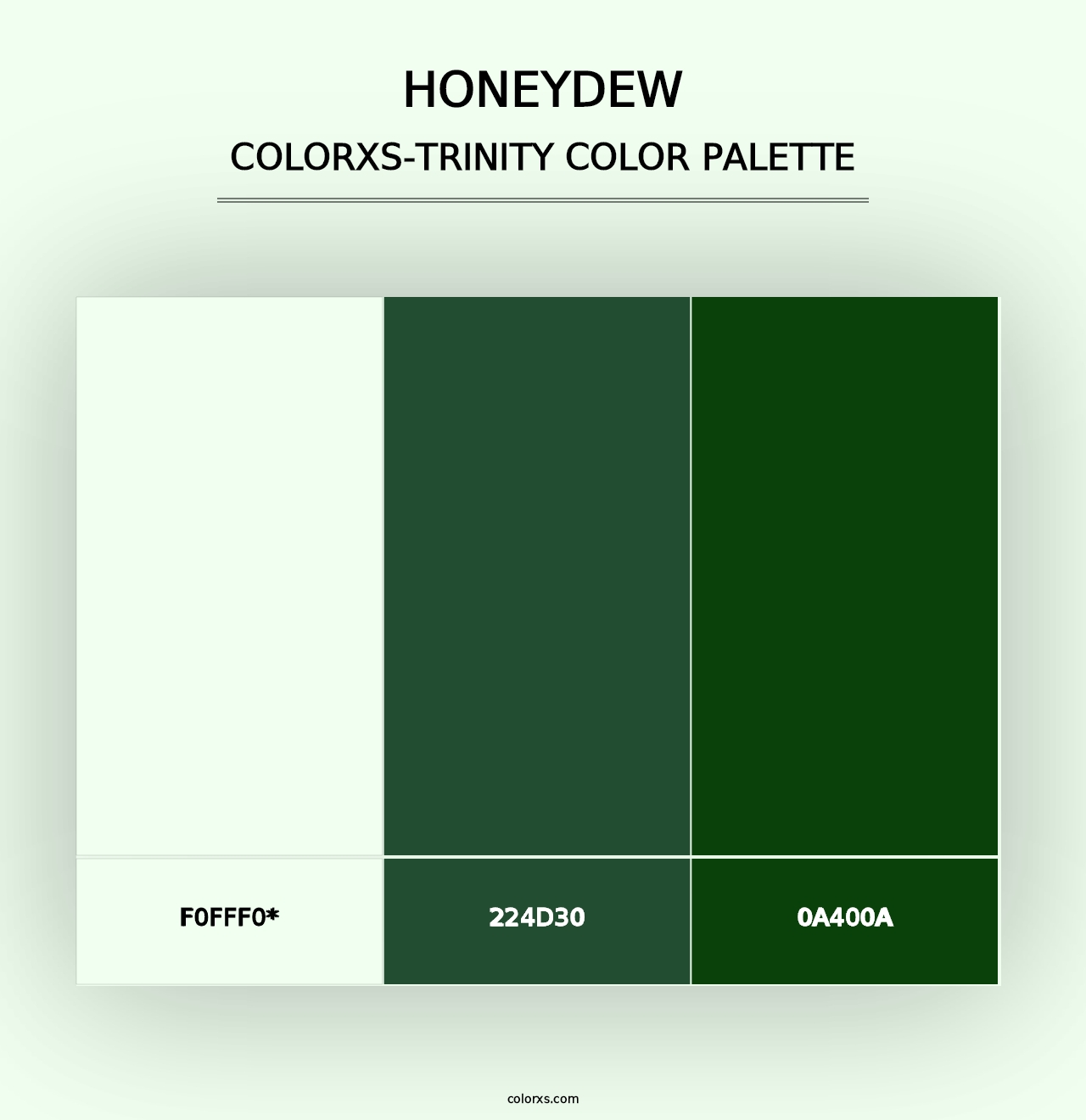 Honeydew - Colorxs Trinity Palette