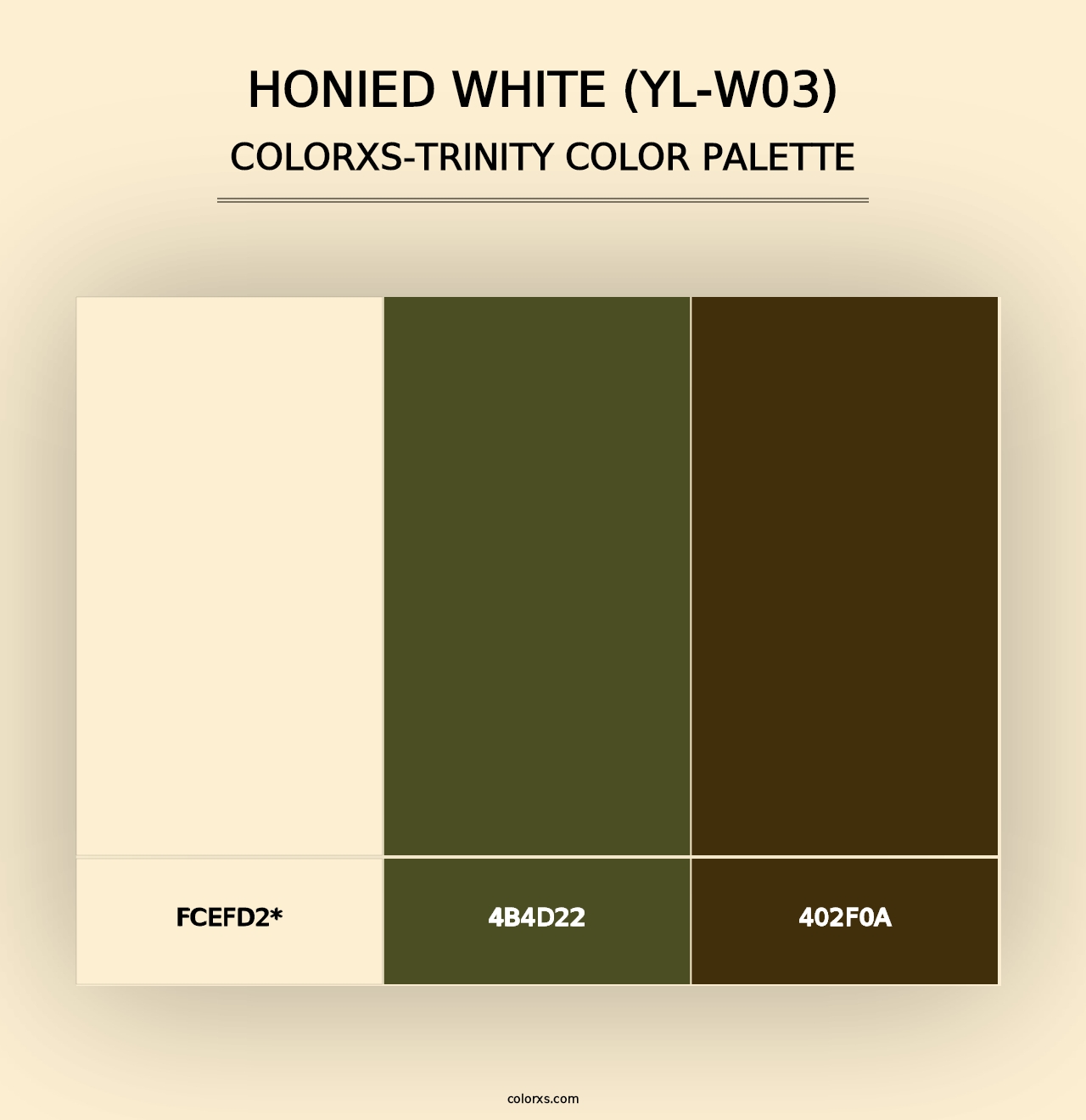 Honied White (YL-W03) - Colorxs Trinity Palette