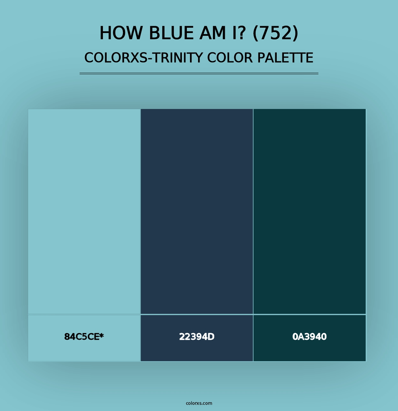 How Blue Am I? (752) - Colorxs Trinity Palette