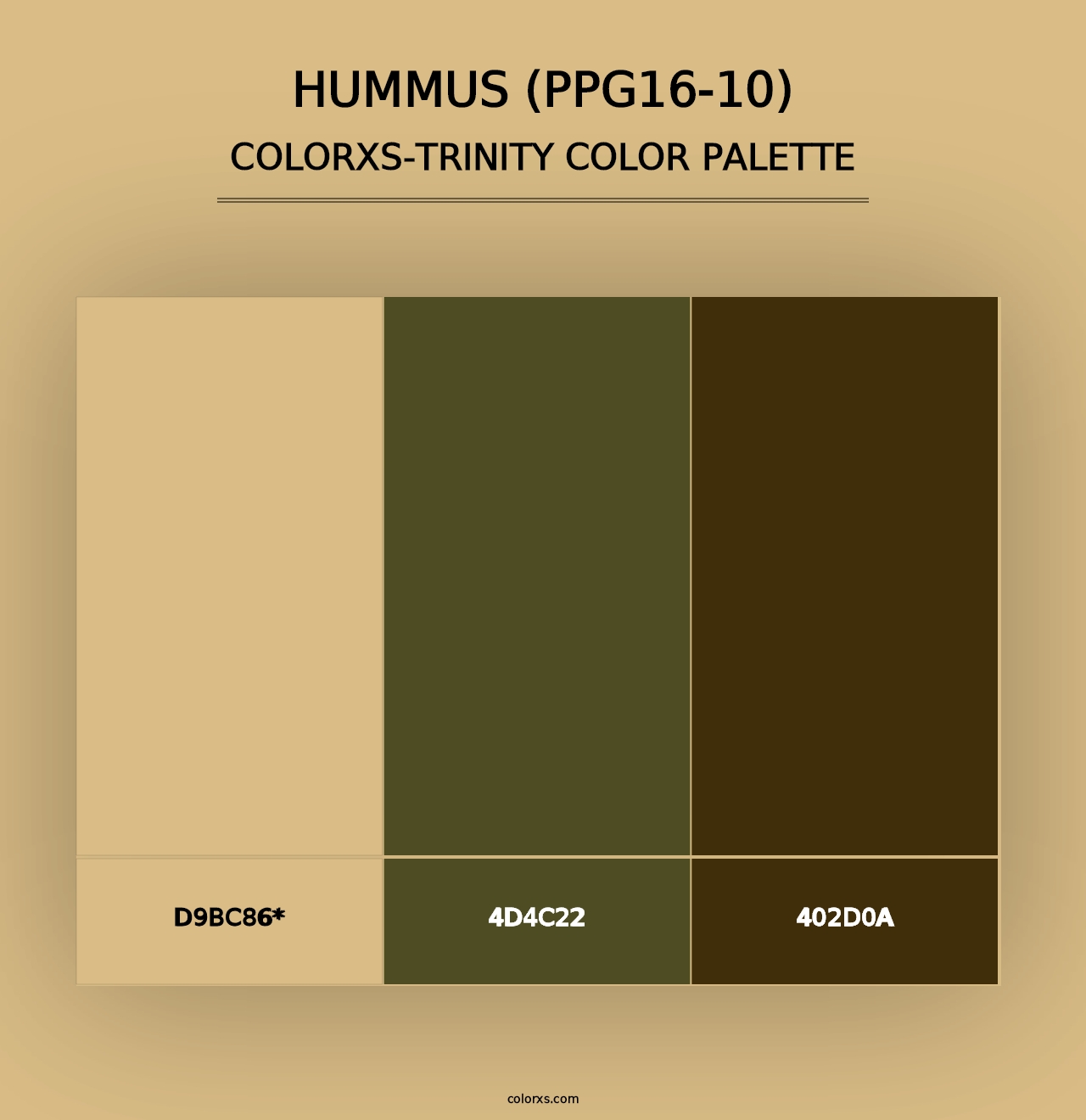 Hummus (PPG16-10) - Colorxs Trinity Palette