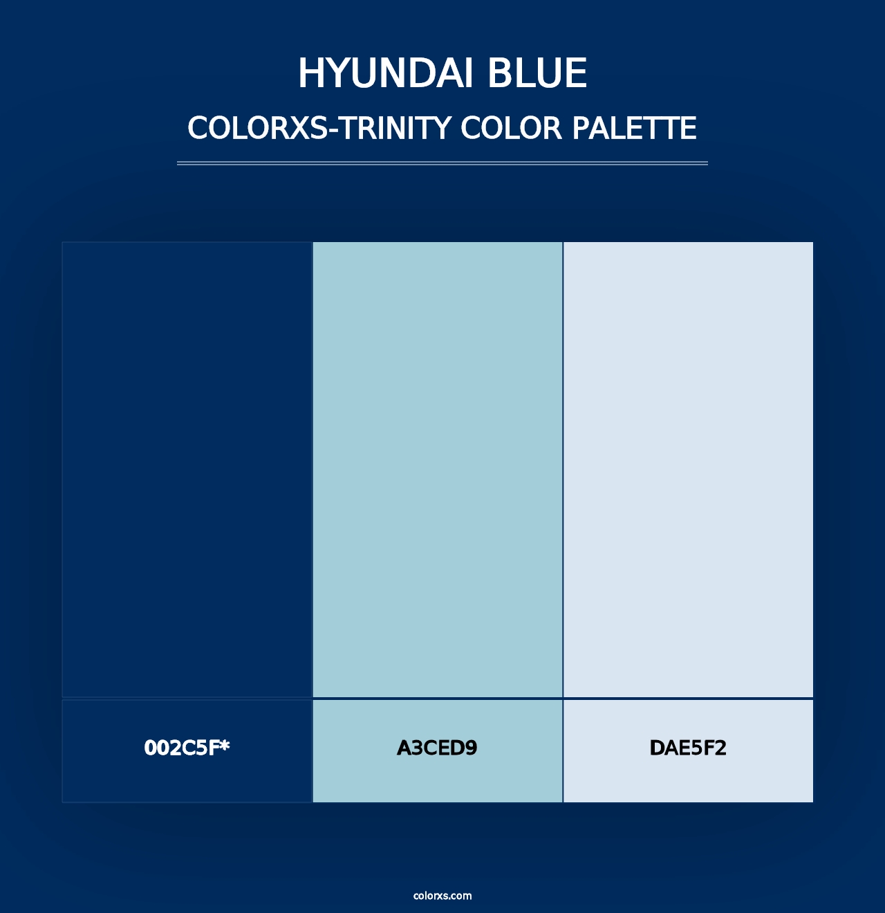 Hyundai Blue - Colorxs Trinity Palette