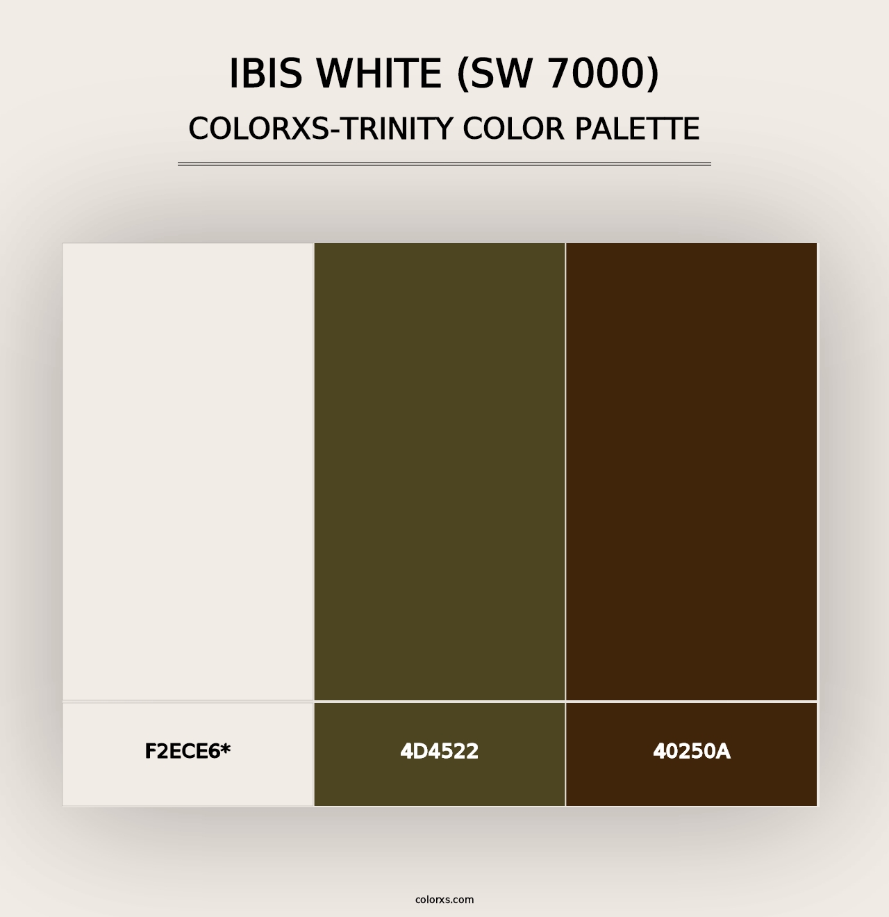 Ibis White (SW 7000) - Colorxs Trinity Palette