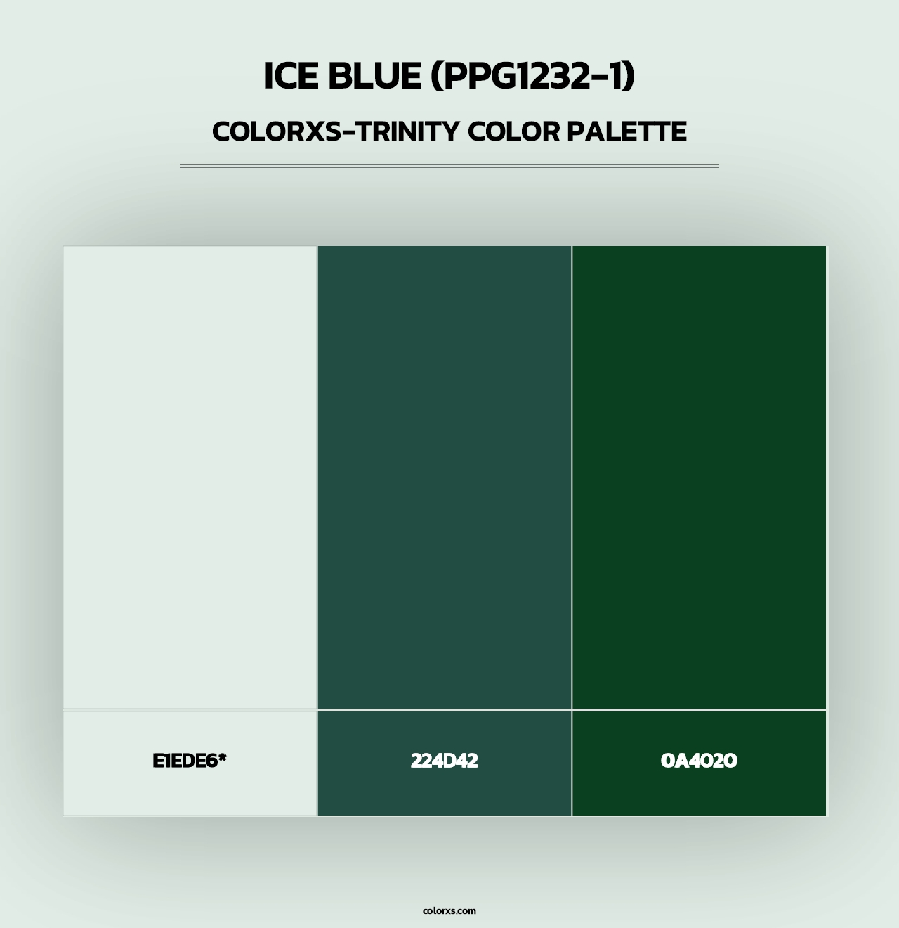 Ice Blue (PPG1232-1) - Colorxs Trinity Palette