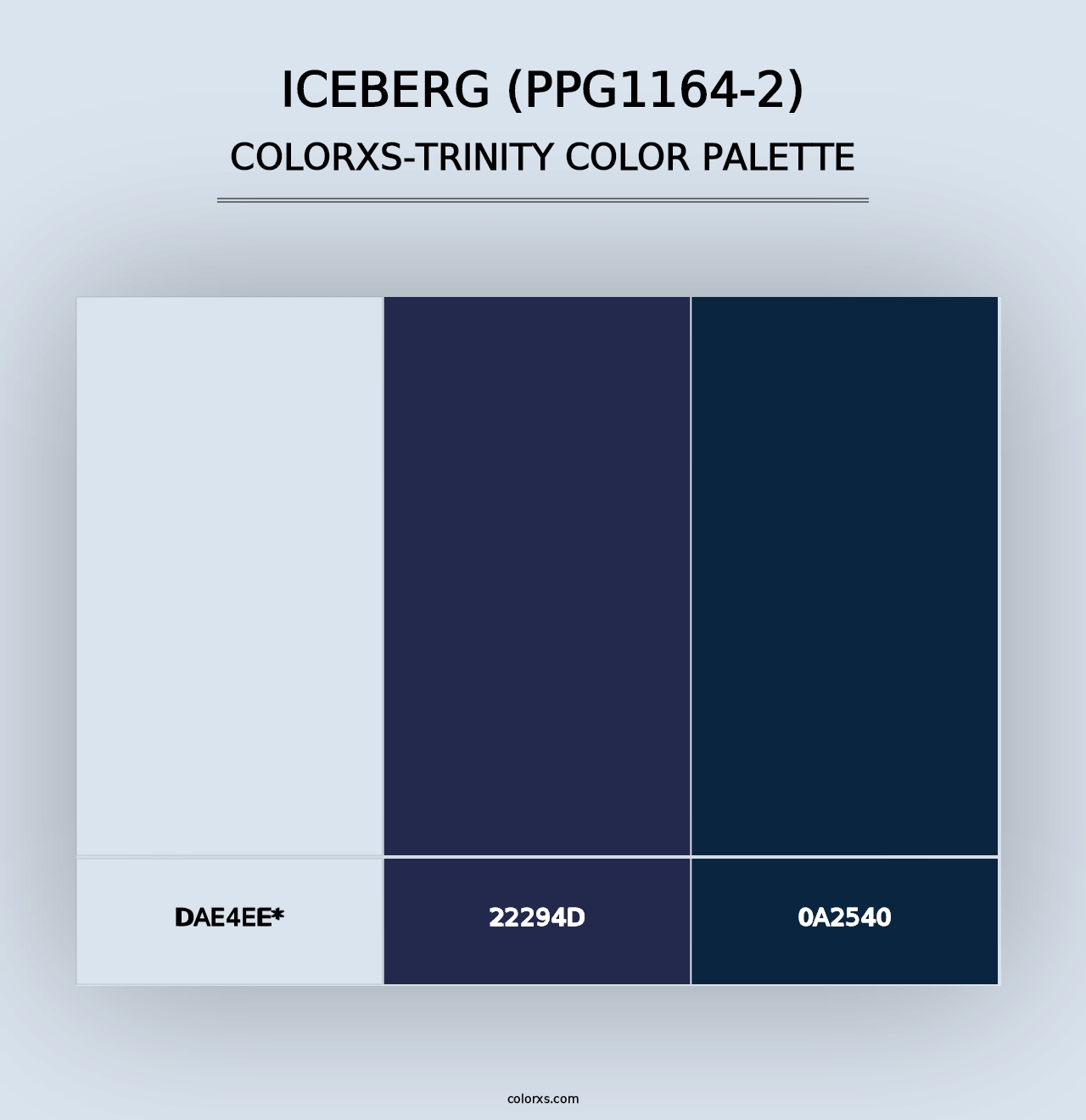 Iceberg (PPG1164-2) - Colorxs Trinity Palette