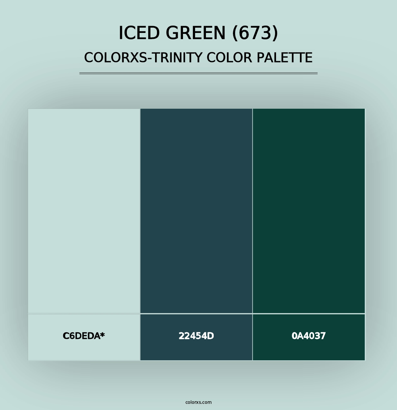 Iced Green (673) - Colorxs Trinity Palette