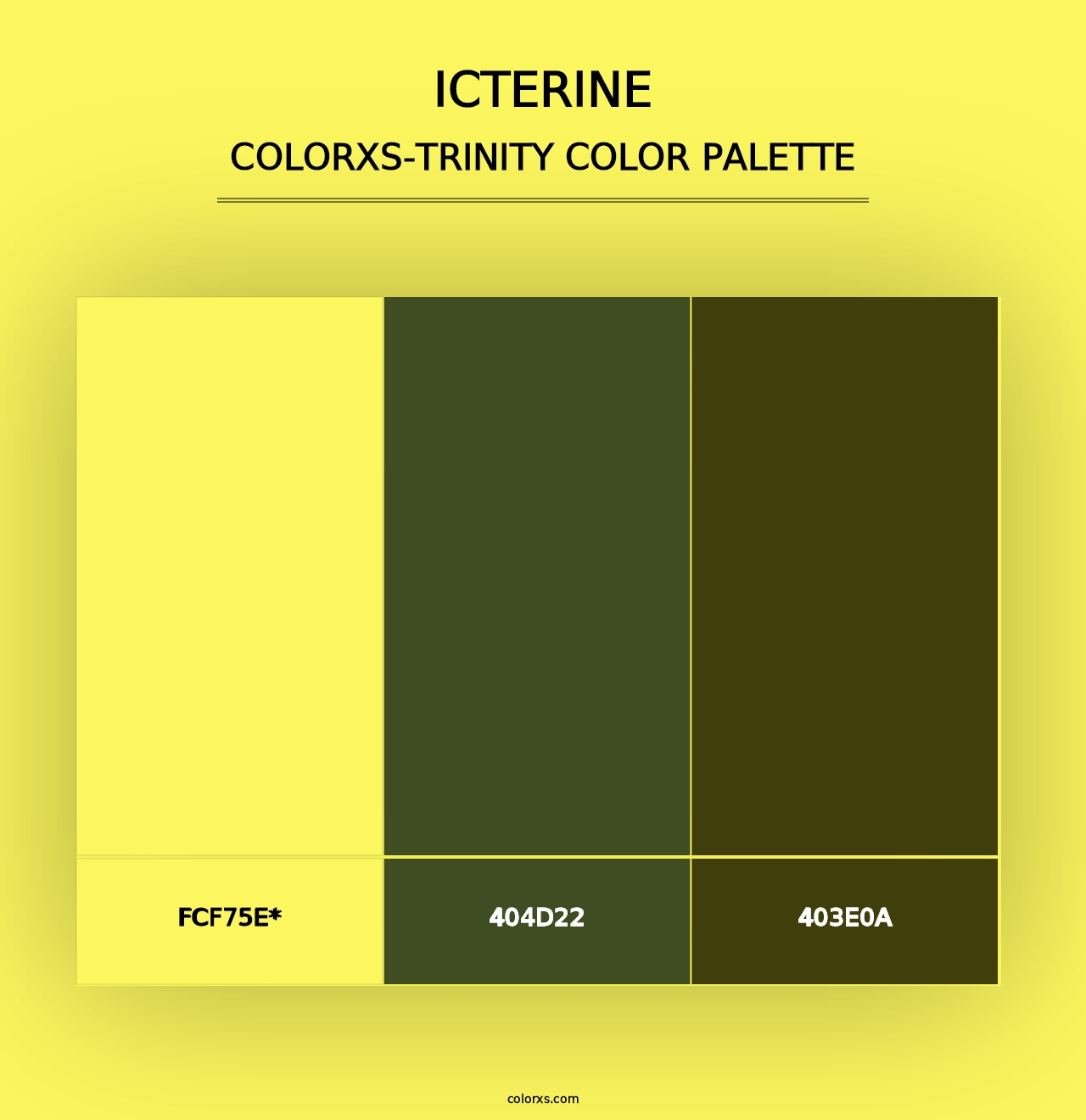 Icterine - Colorxs Trinity Palette