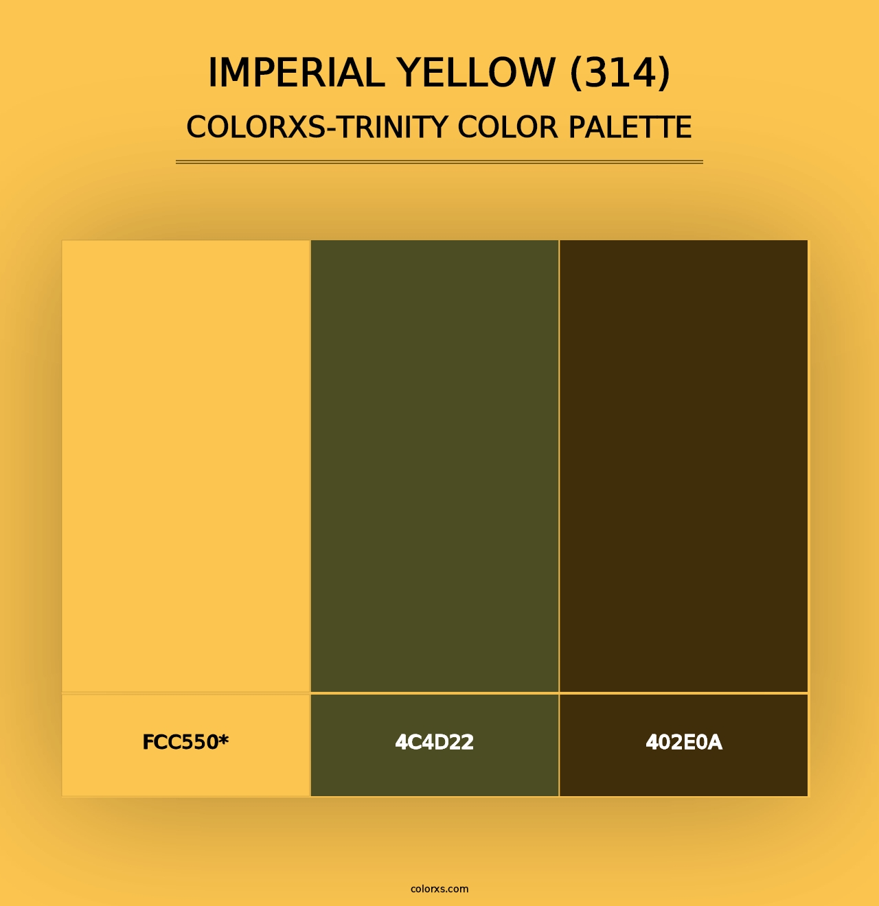 Imperial Yellow (314) - Colorxs Trinity Palette