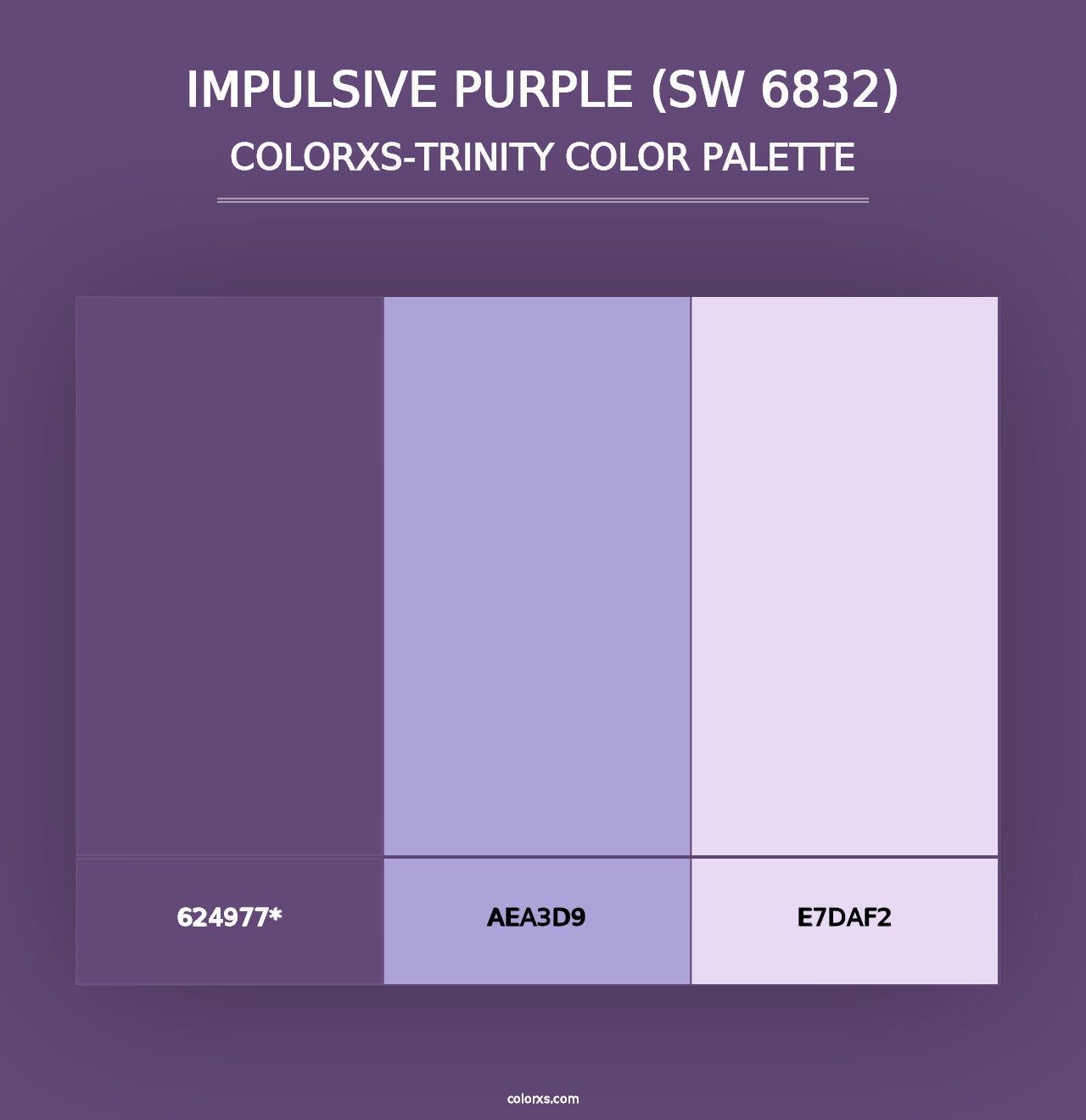 Impulsive Purple (SW 6832) - Colorxs Trinity Palette