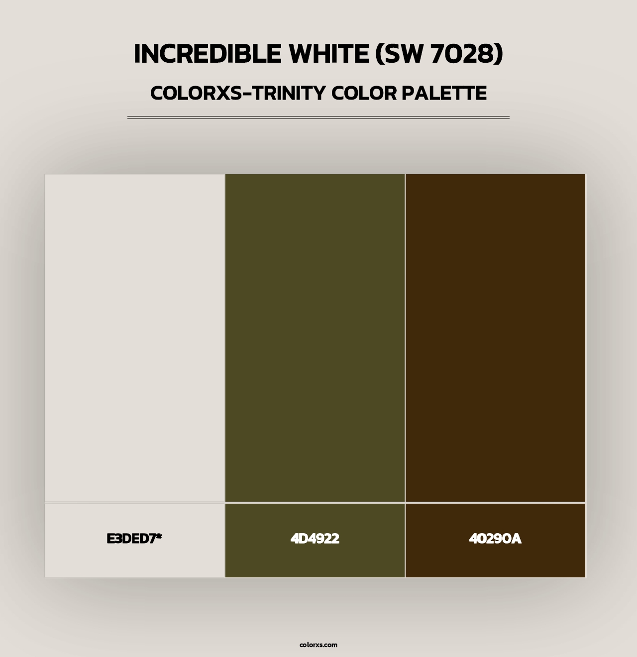 Incredible White (SW 7028) - Colorxs Trinity Palette