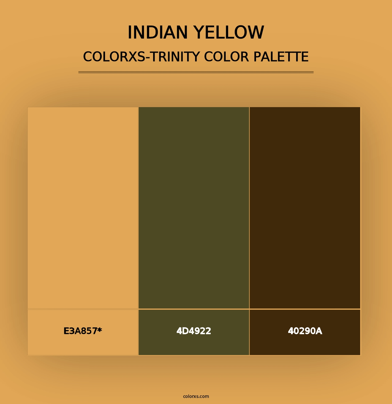 Indian Yellow - Colorxs Trinity Palette