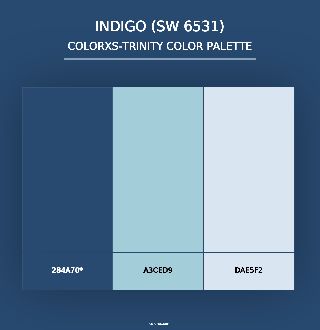 Indigo (SW 6531) - Colorxs Trinity Palette