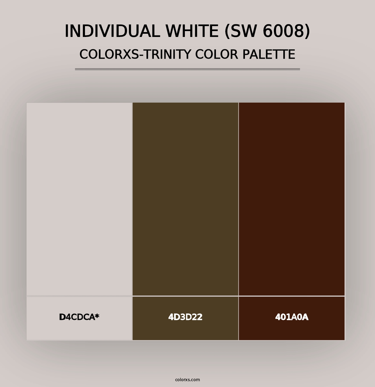 Individual White (SW 6008) - Colorxs Trinity Palette