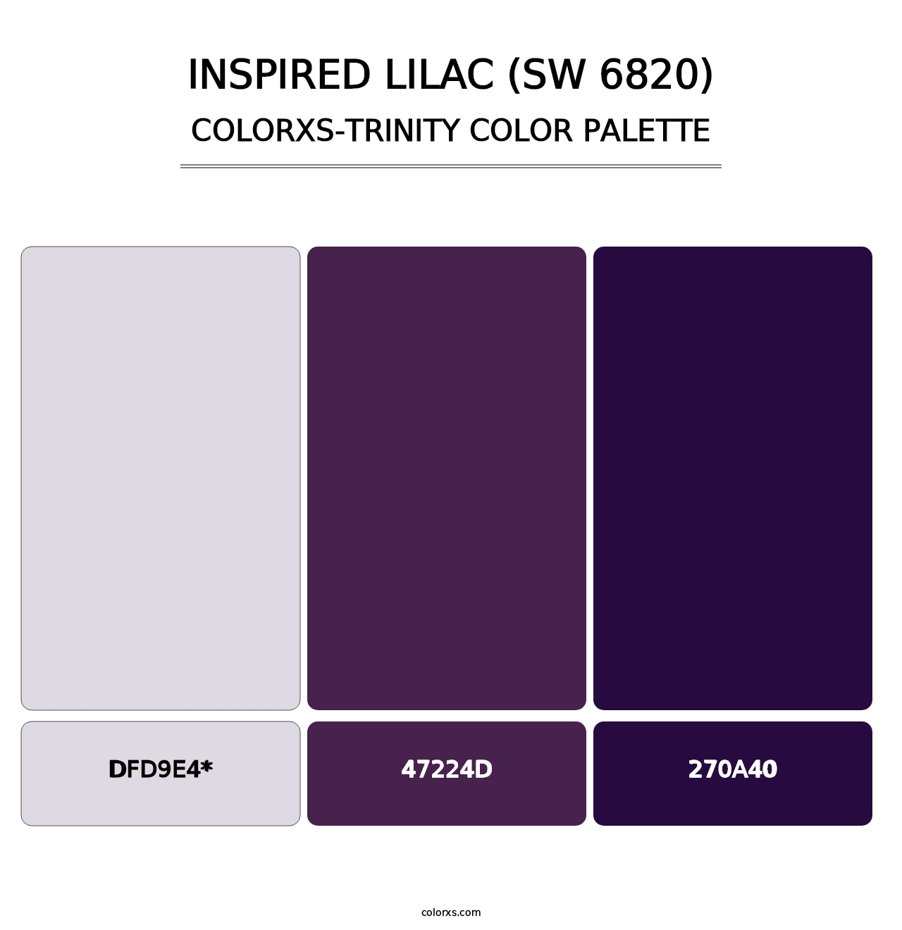 Inspired Lilac (SW 6820) - Colorxs Trinity Palette