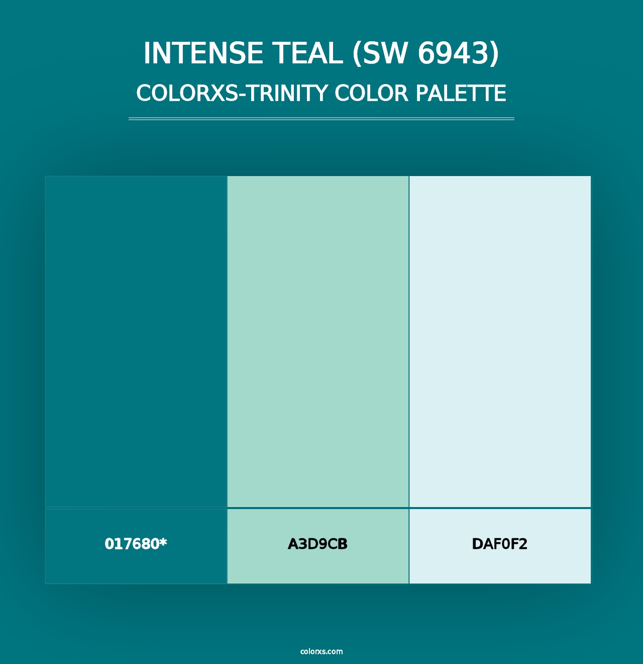 Intense Teal (SW 6943) - Colorxs Trinity Palette