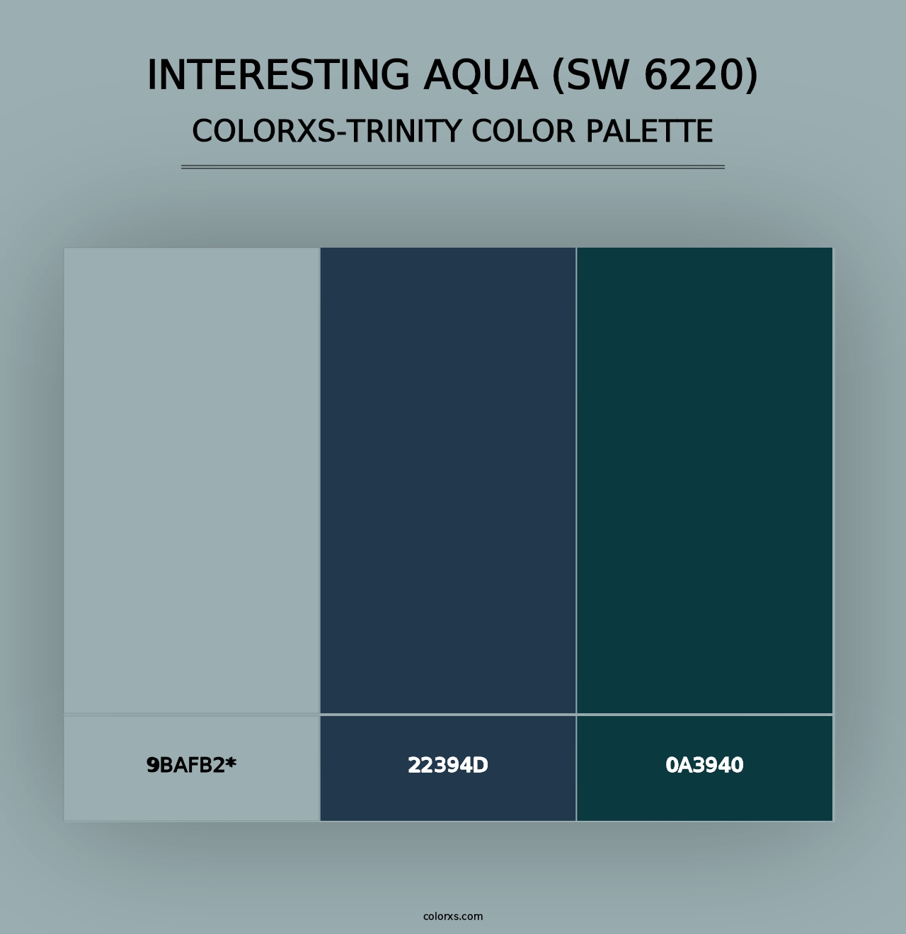 Interesting Aqua (SW 6220) - Colorxs Trinity Palette