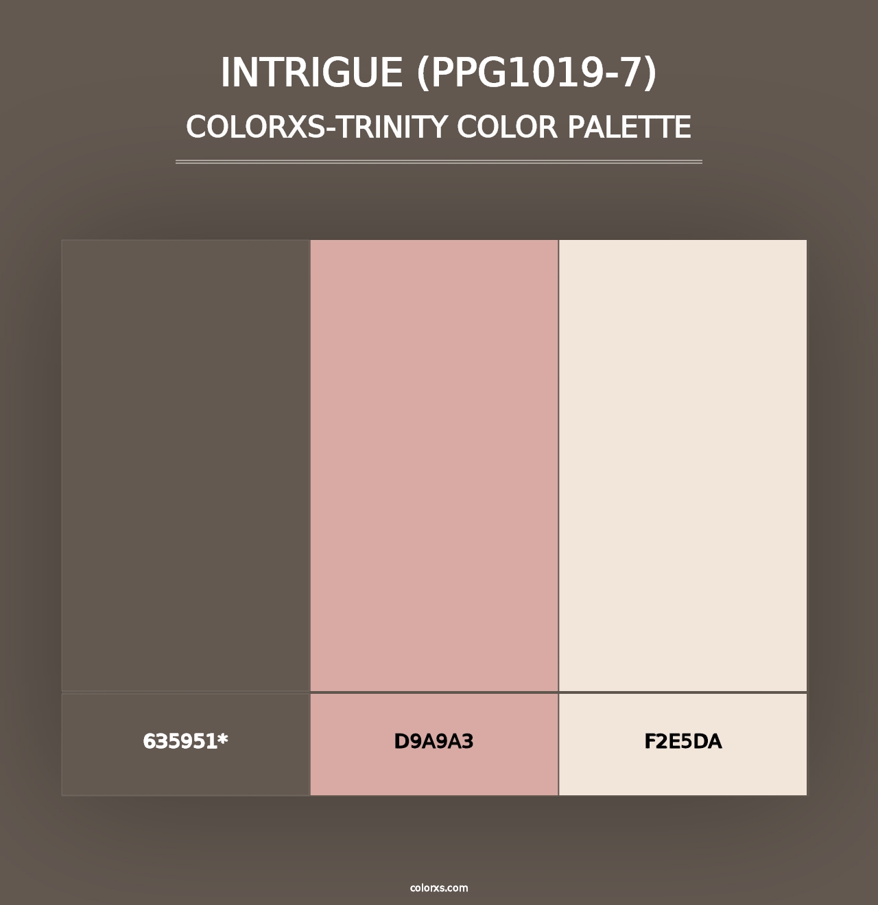 Intrigue (PPG1019-7) - Colorxs Trinity Palette