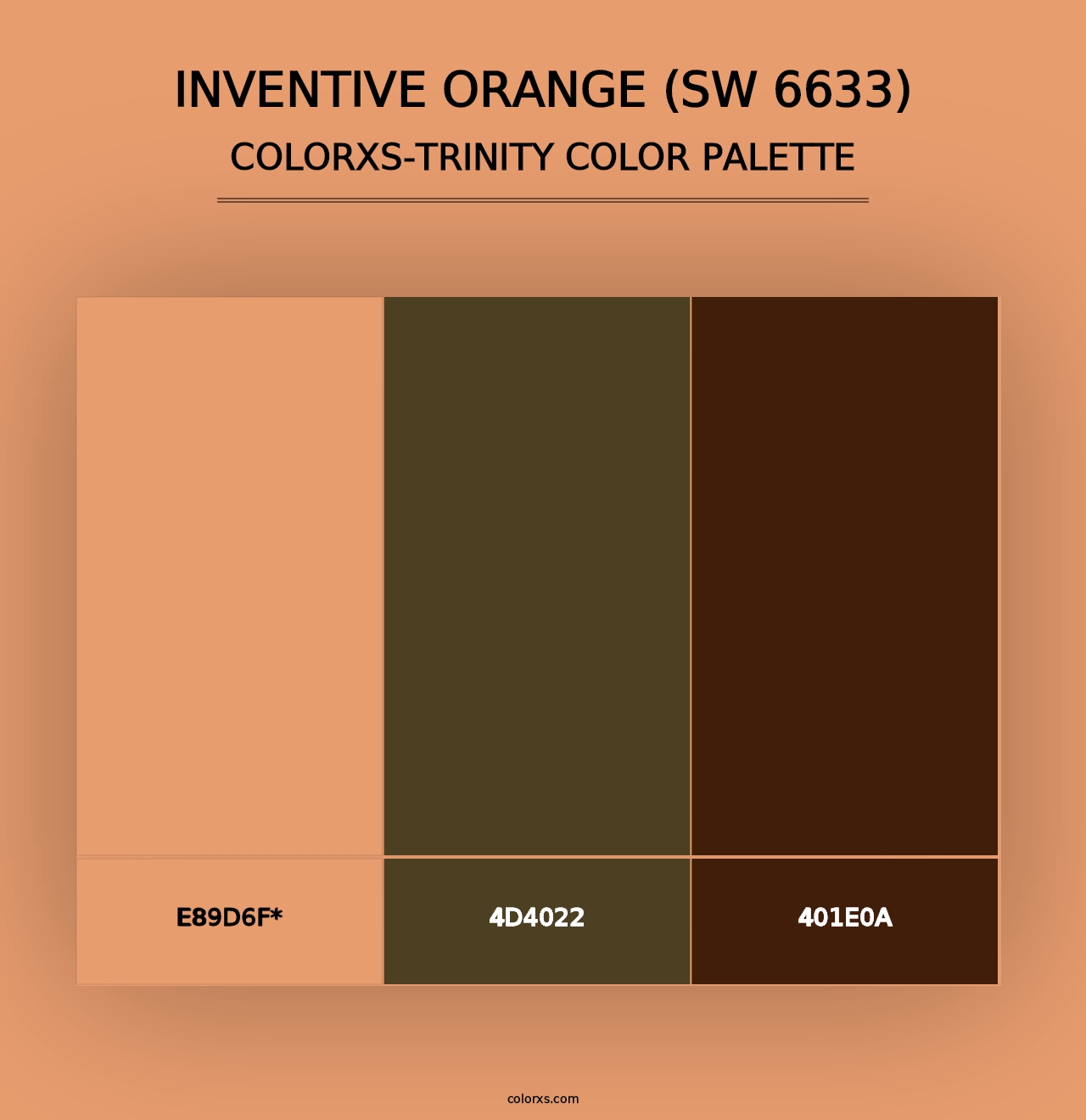 Inventive Orange (SW 6633) - Colorxs Trinity Palette