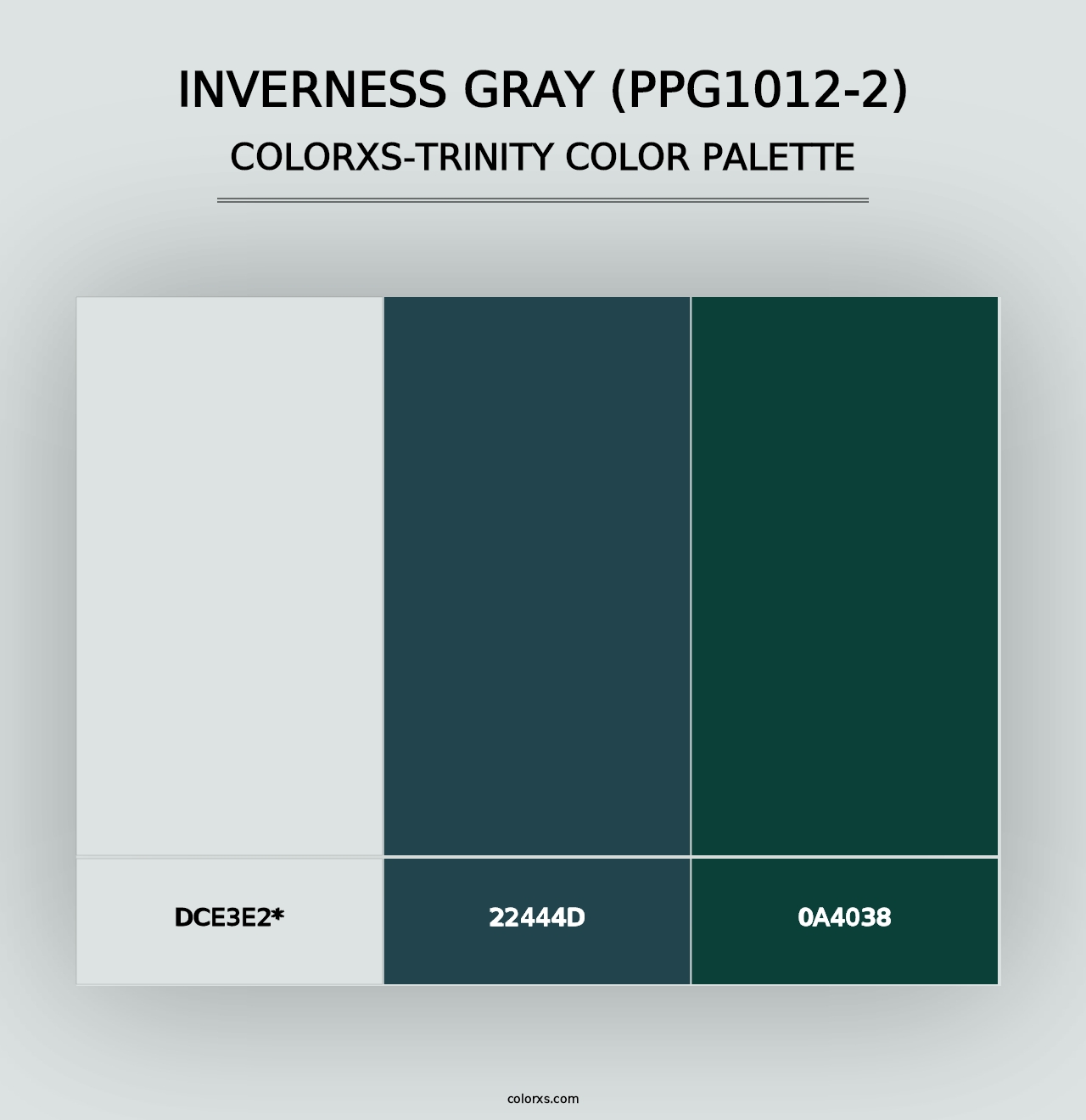 Inverness Gray (PPG1012-2) - Colorxs Trinity Palette