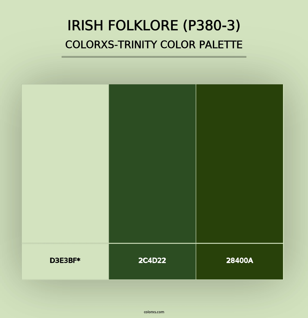 Irish Folklore (P380-3) - Colorxs Trinity Palette