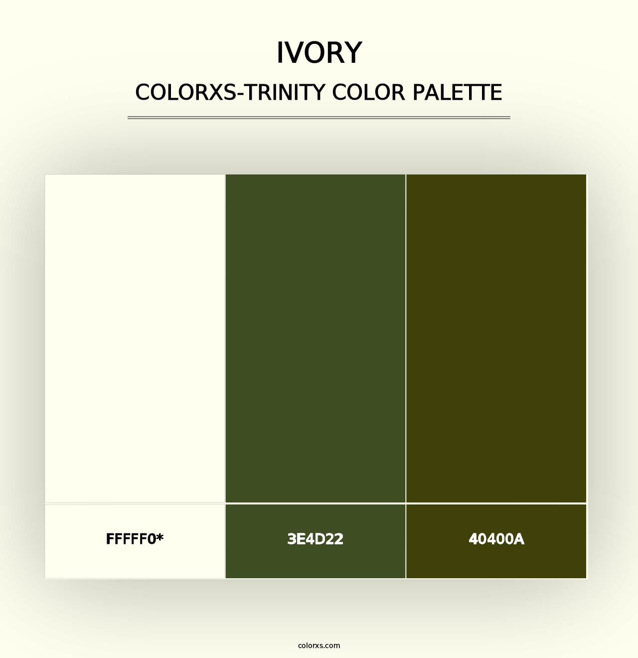 Ivory - Colorxs Trinity Palette