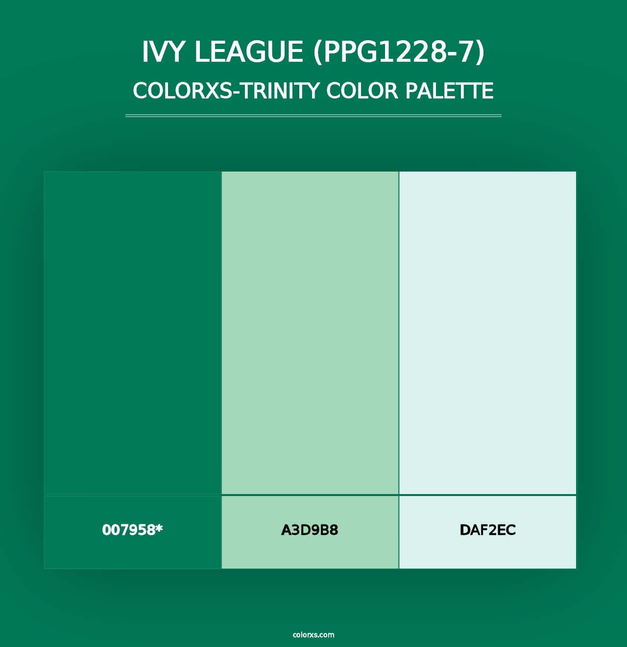 Ivy League (PPG1228-7) - Colorxs Trinity Palette