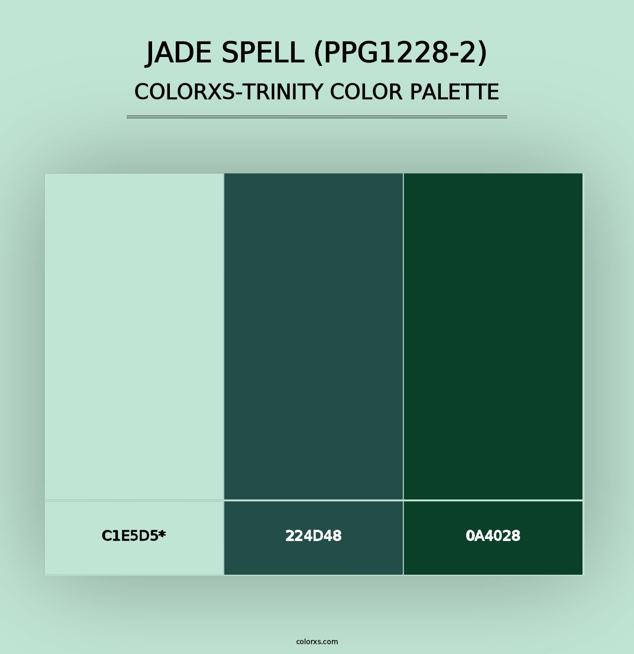 Jade Spell (PPG1228-2) - Colorxs Trinity Palette