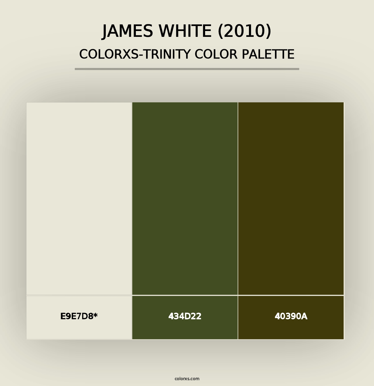 James White (2010) - Colorxs Trinity Palette