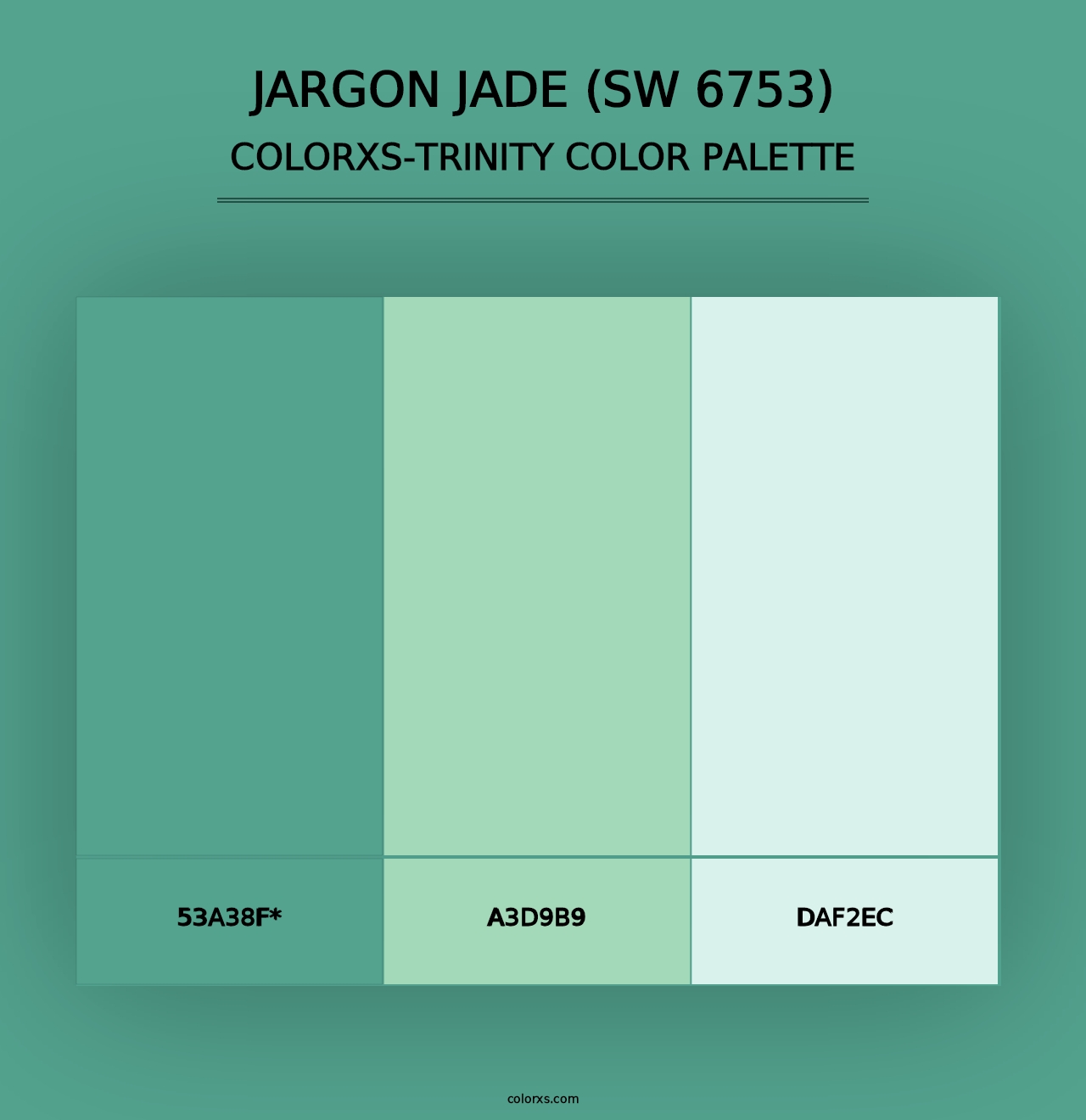 Jargon Jade (SW 6753) - Colorxs Trinity Palette