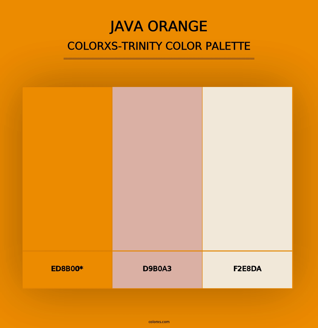 Java Orange - Colorxs Trinity Palette