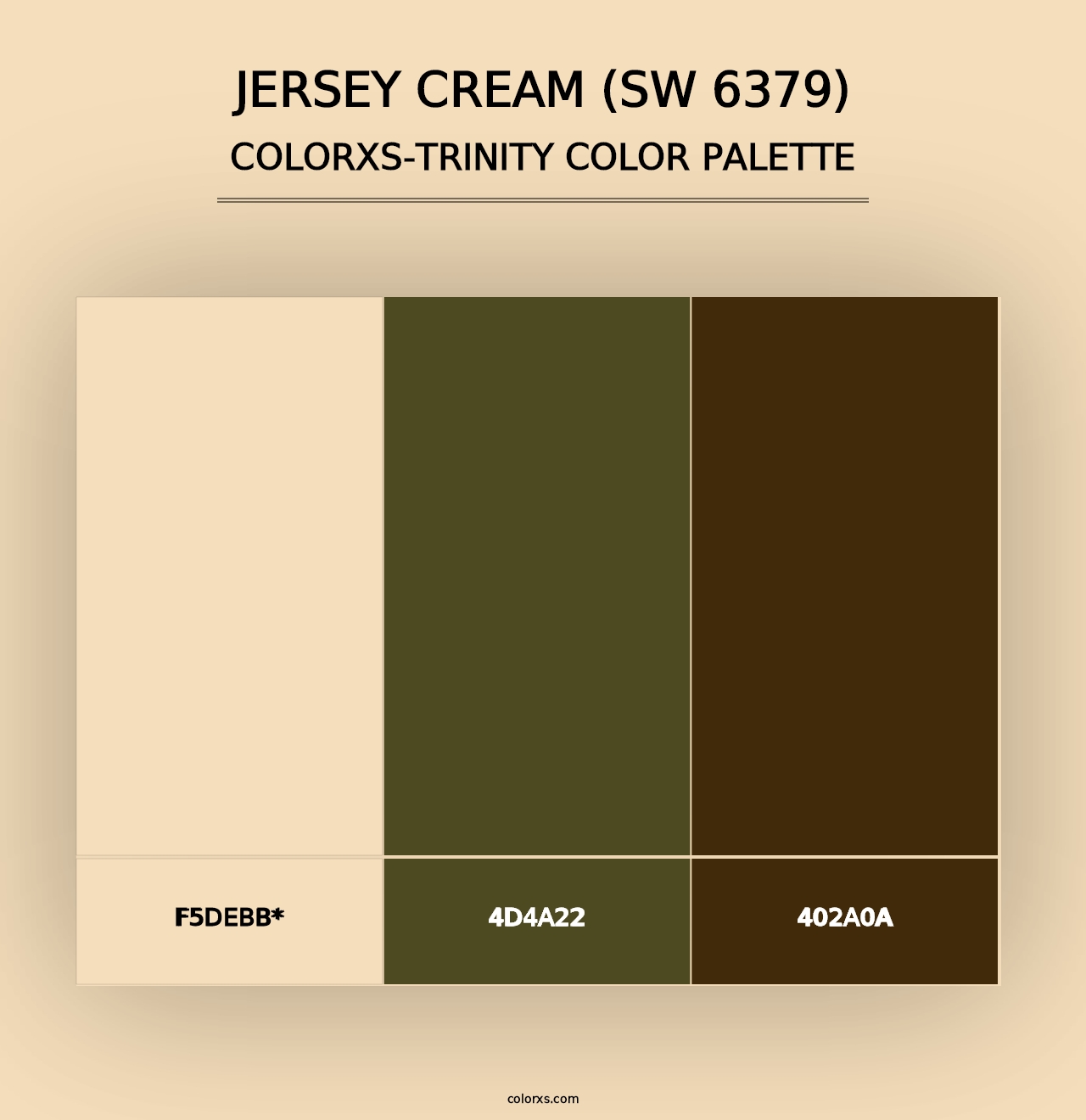 Jersey Cream (SW 6379) - Colorxs Trinity Palette