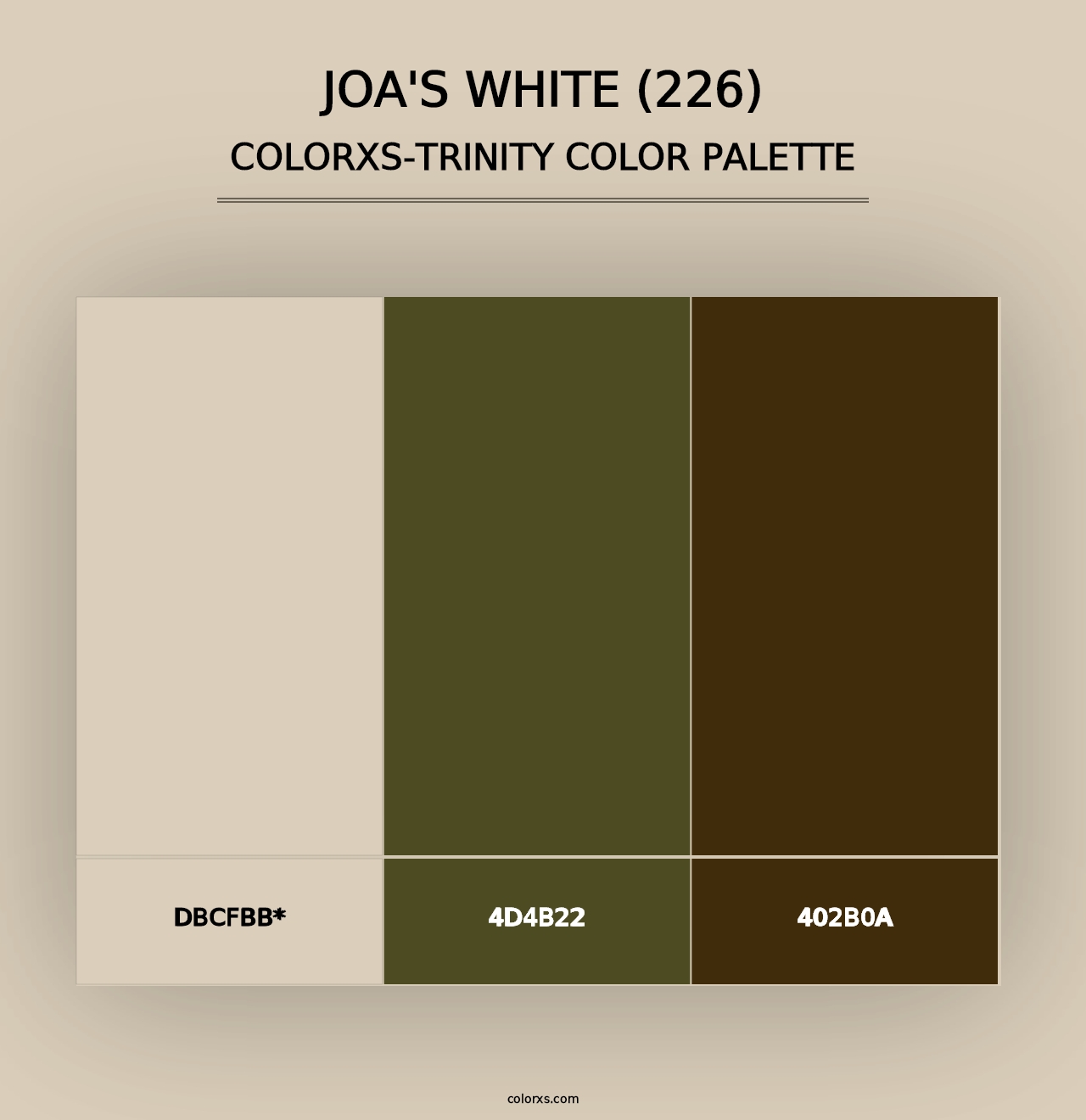 Joa's White (226) - Colorxs Trinity Palette