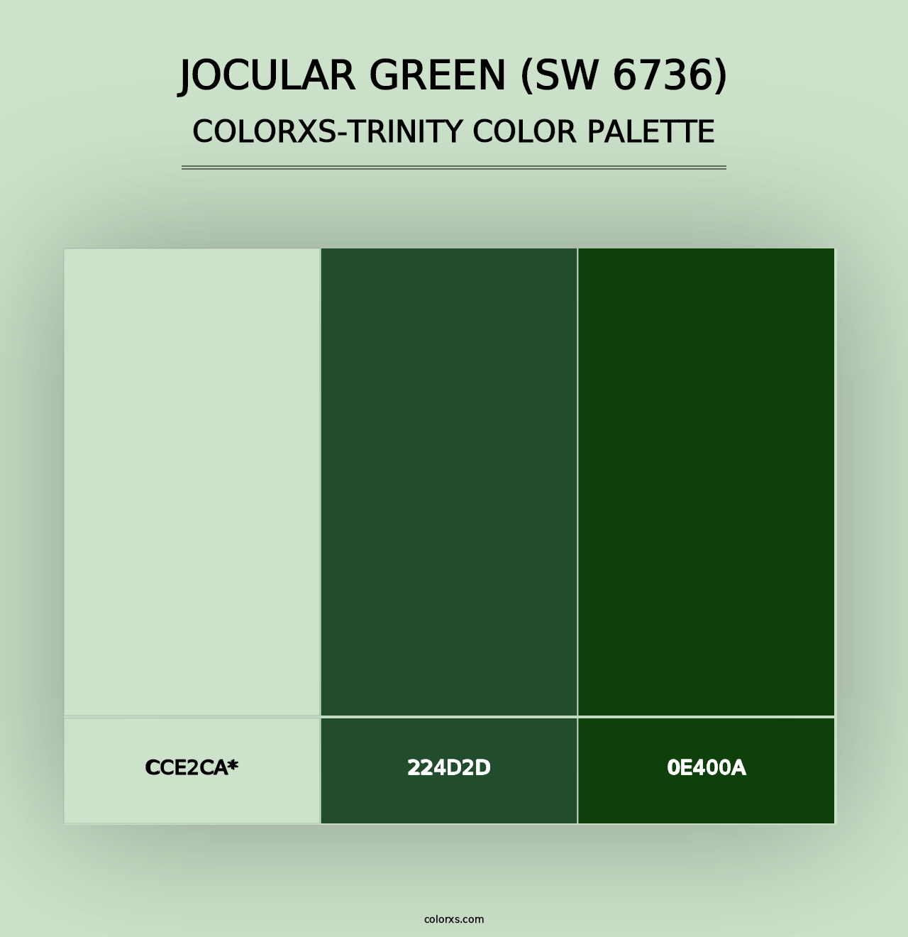 Jocular Green (SW 6736) - Colorxs Trinity Palette