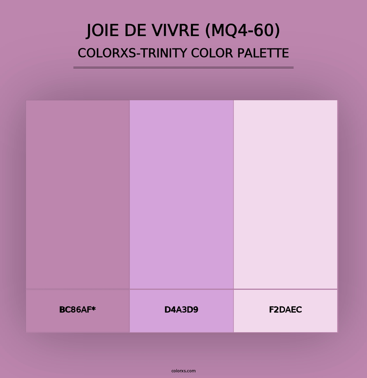 Joie De Vivre (MQ4-60) - Colorxs Trinity Palette