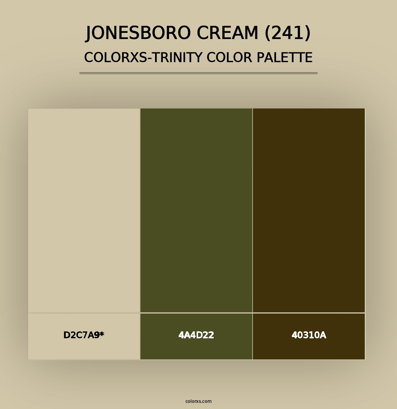 Jonesboro Cream (241) - Colorxs Trinity Palette