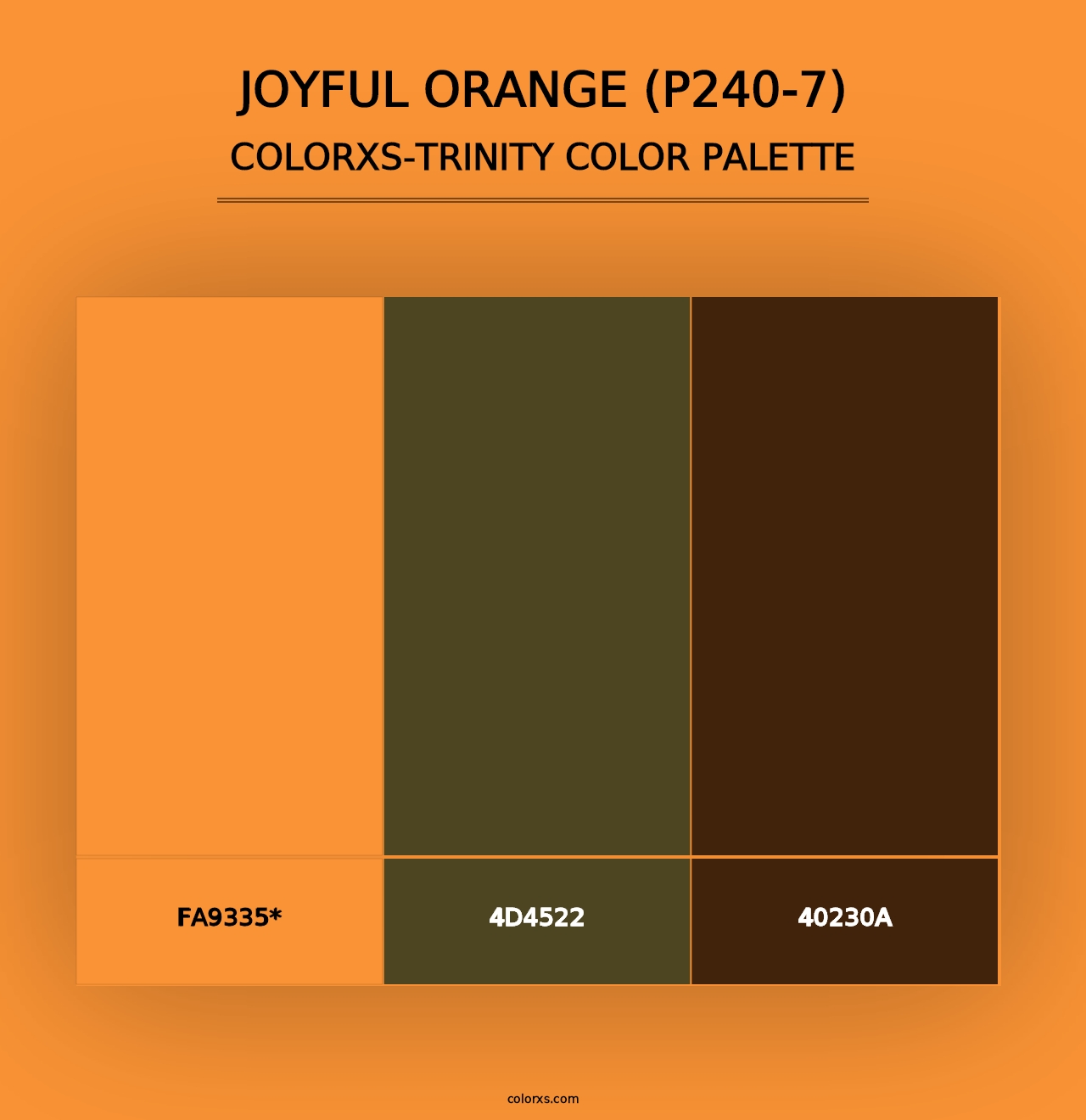 Joyful Orange (P240-7) - Colorxs Trinity Palette