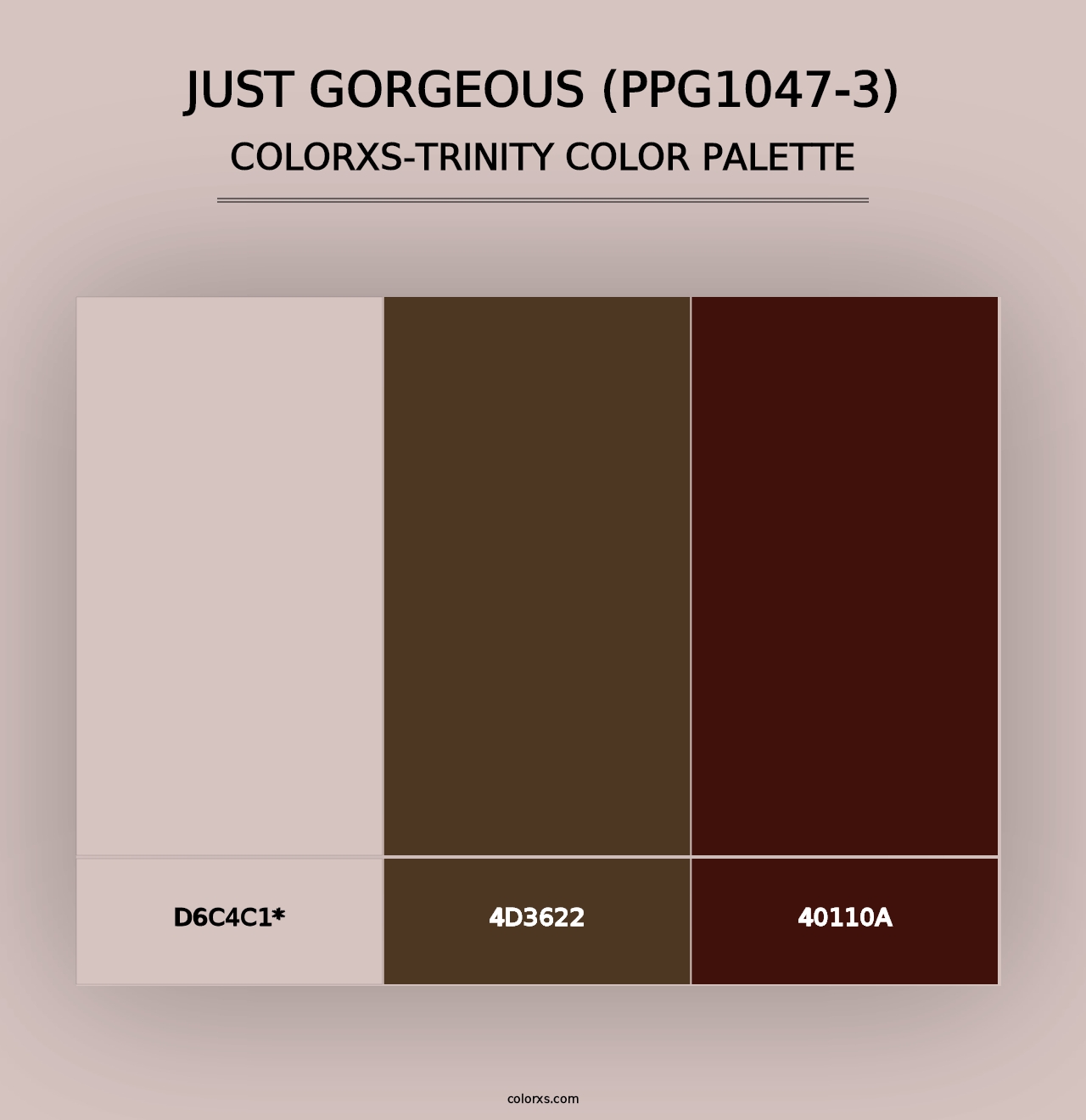 Just Gorgeous (PPG1047-3) - Colorxs Trinity Palette