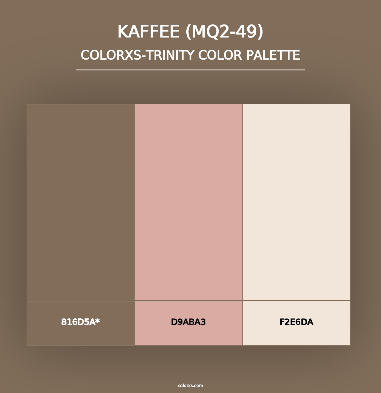 Kaffee (MQ2-49) - Colorxs Trinity Palette