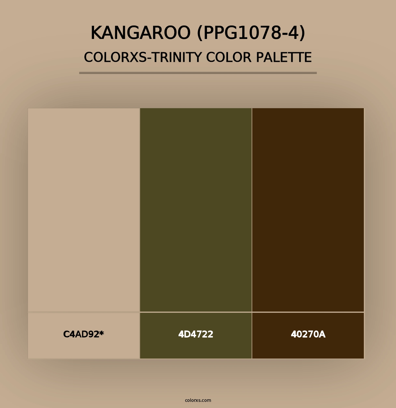 Kangaroo (PPG1078-4) - Colorxs Trinity Palette