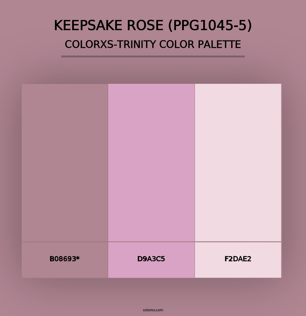 Keepsake Rose (PPG1045-5) - Colorxs Trinity Palette