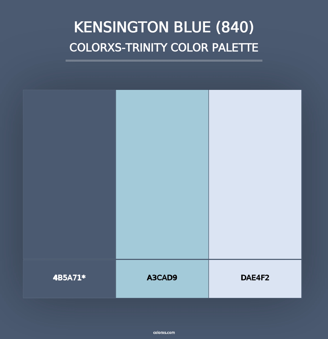 Kensington Blue (840) - Colorxs Trinity Palette